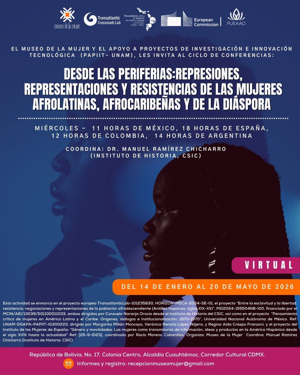 museodelamujer's tweet photo. REPRESIONES Y VIOLENCIA SEXUAL

Una realidad que viven las mujeres afrodescendientes y un tema del que hay que seguir hablando. ✊🏽

🗣️Infórmate y participa en la conversación que tendremos mañana:

📆 Miércoles 4 de marzo, 11 h. 
🖥️ Virtual

Registro: https://t.co/WbJsATUvDf https://t.co/NOQ1Emz1mO