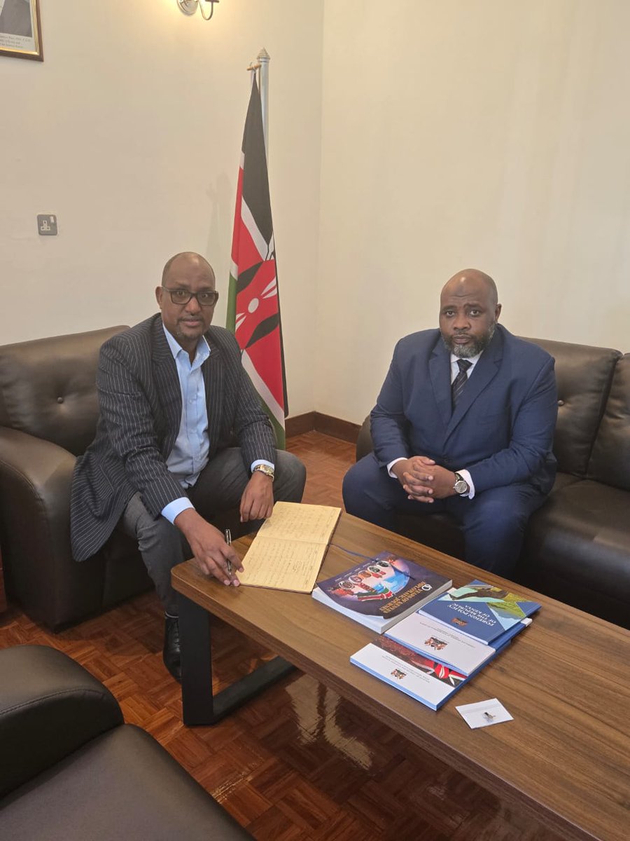 ASHAKURHUSSEIN's tweet photo. It was a pleasure re-connecting with H.E. Ambassador Mohamed Ruwange @reachbalozi, our Consul-General in #Arusha #Tanzania 🇹🇿 during a courtesy call.

We sat down with our team in Arusha to align and exchange notes on Kenya's strategic interests in the East African Community (EAC) @jumuiya.

We are in Arusha for the preparatory meetings leading up to the 25th #EAC Ordinary Summit of Heads of State scheduled to take place in Arusha on March 7, 2026.

@ForeignOfficeKE 
@jumuiya