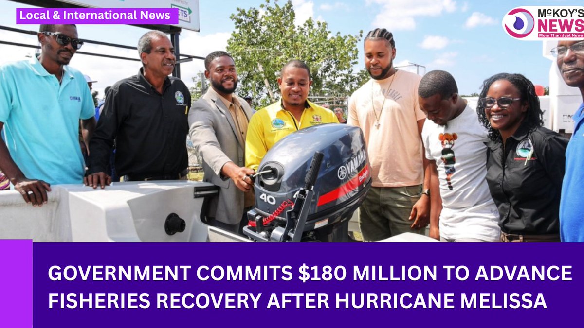Government Commits $180 Million to Advance Fisheries Recovery After Hurricane Melissa - wp.me/pdWIRo-11us