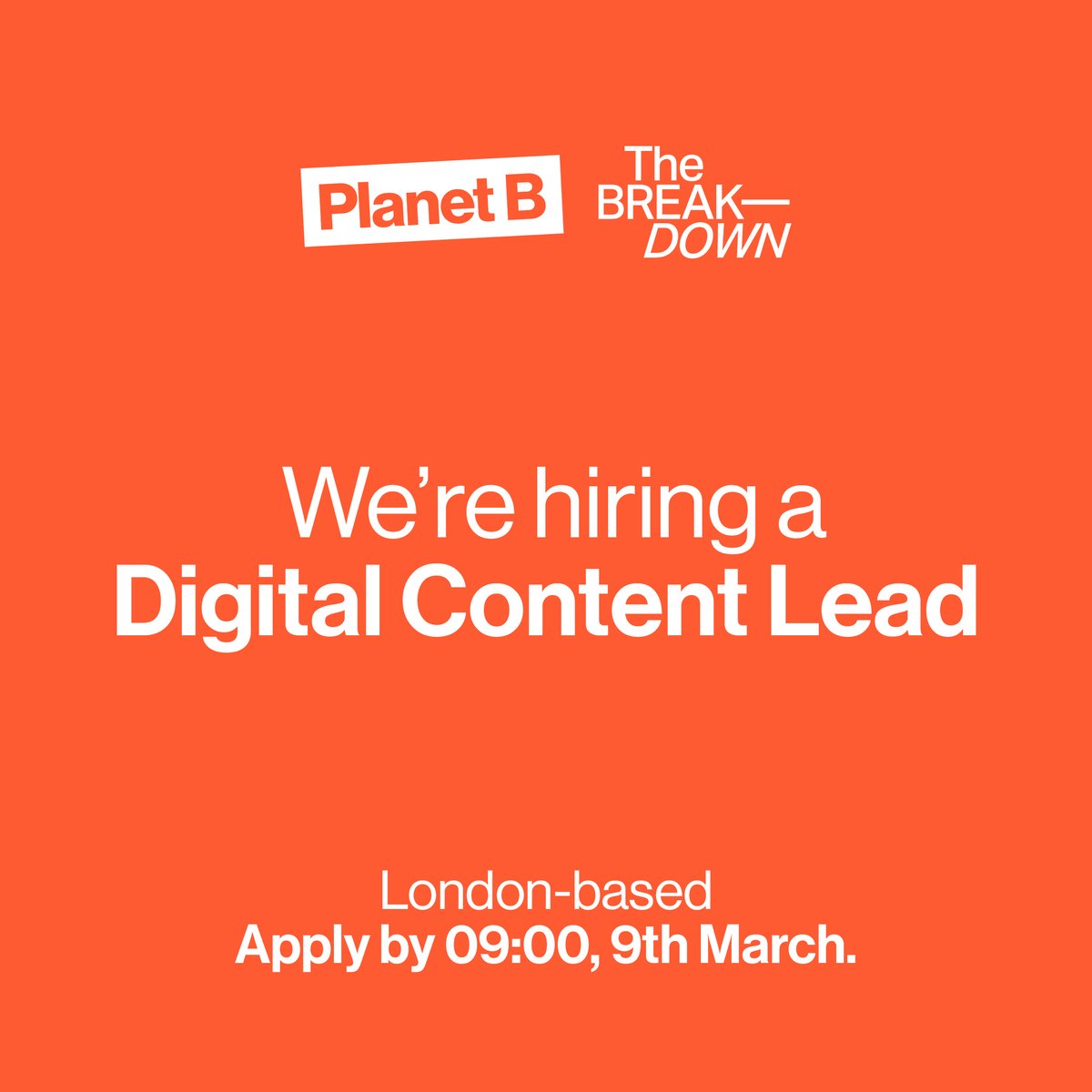 Planet B Productions tweet media