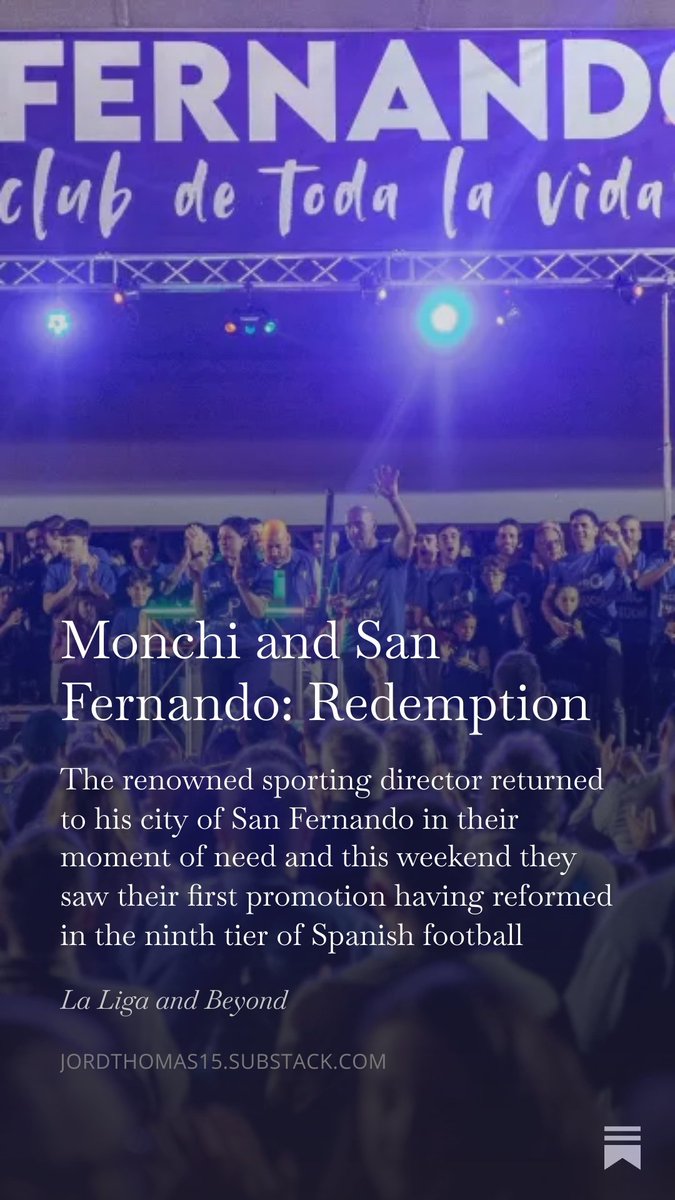 Been blown away by the response to this by <a href="/_CDSanFernando/">CD San Fernando 1940</a> fans.

Offers to take me round the city and to enjoy a game with them after writing about them in the Monday newsletter.

If you want to read about this special club click here  open.substack.com/pub/jordthomas…