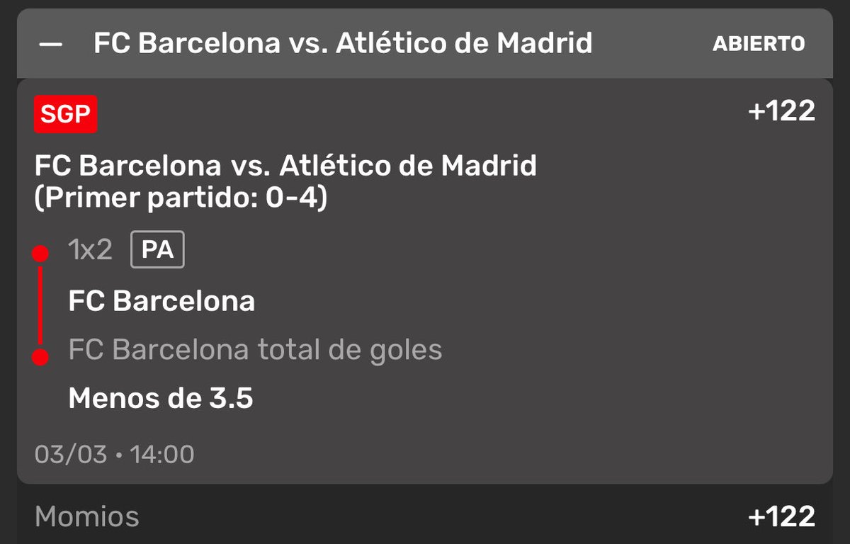 Sweat_Picks1's tweet photo. Así vamos el día de hoy segundo pick de marzo 🤞🏻 https://t.co/M0SuZUaBzV