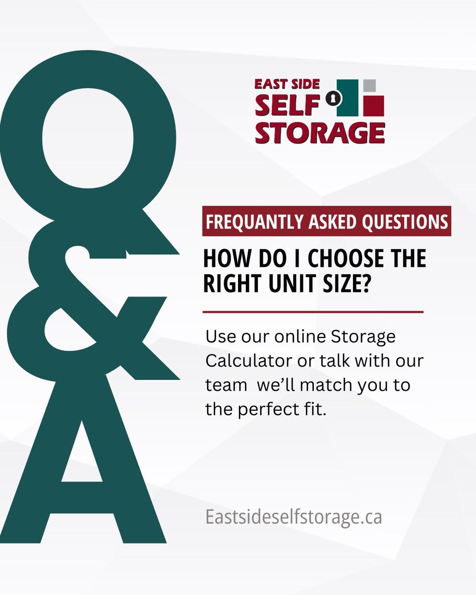 StorageWinnipeg's tweet photo. Not sure about storage? You’re not alone and we’re here to help. 💬

👉 Reserve your unit today in minutes
🌐 https://t.co/pQcmQMsEDl
📞 (204) 222-6248

#EastSideSelfStorage #StorageQuestions #StorageTips #WinnipegStorage https://t.co/6CAxibB4Gv