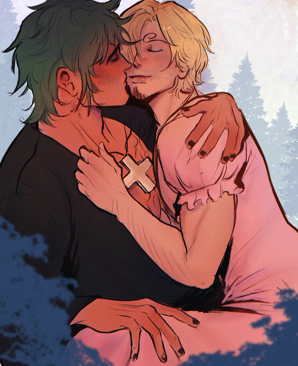 enthaluna's tweet photo. goth Zoro and Candy chan 🌹 https://t.co/fPUlRCuJfu