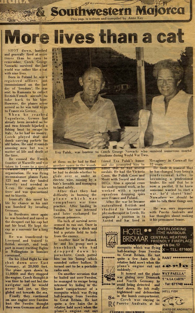 nowackirobin's tweet photo. @archeohistories My father #CzechNowacki Polish Pilot #RAF &amp; #SOE crash landed #Liberator Sweden after mission over #Nazi occupied #Warsaw. Please read attached.
Carried on flying to 1980s. Flew so low over Cape Town arrested, Police let him off when they discoverd histoty if he spoke at dinner! https://t.co/1qertPaoi0