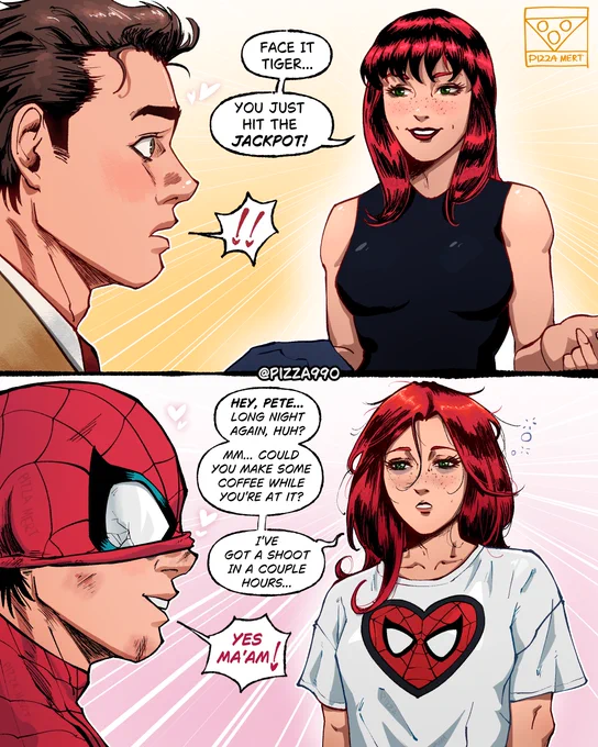 Peter Parker is down bad for Mary Jane first day or any day 