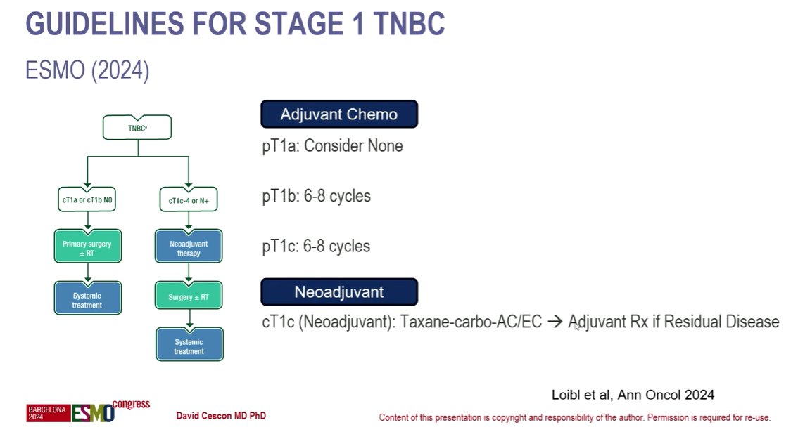 dr_yakupergun's tweet photo. Stage 1 TNBC treatment algorithm

From Dr. David Cescon’s presentation at #ESMO24 👇 https://t.co/8inJ3z4R19