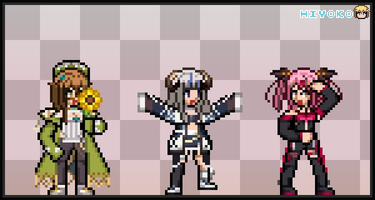 Ahora si toca mostrar de a poco los dibujitos que iba a mostrar por finales de febrero, pero no pude por estar mal de salud ;-;

Primero, este fue uno que practicaba con poses, que hice para las de lefolk 

#AuriPaint #ArtAttkat #Dibukai #pixelart #vtuber