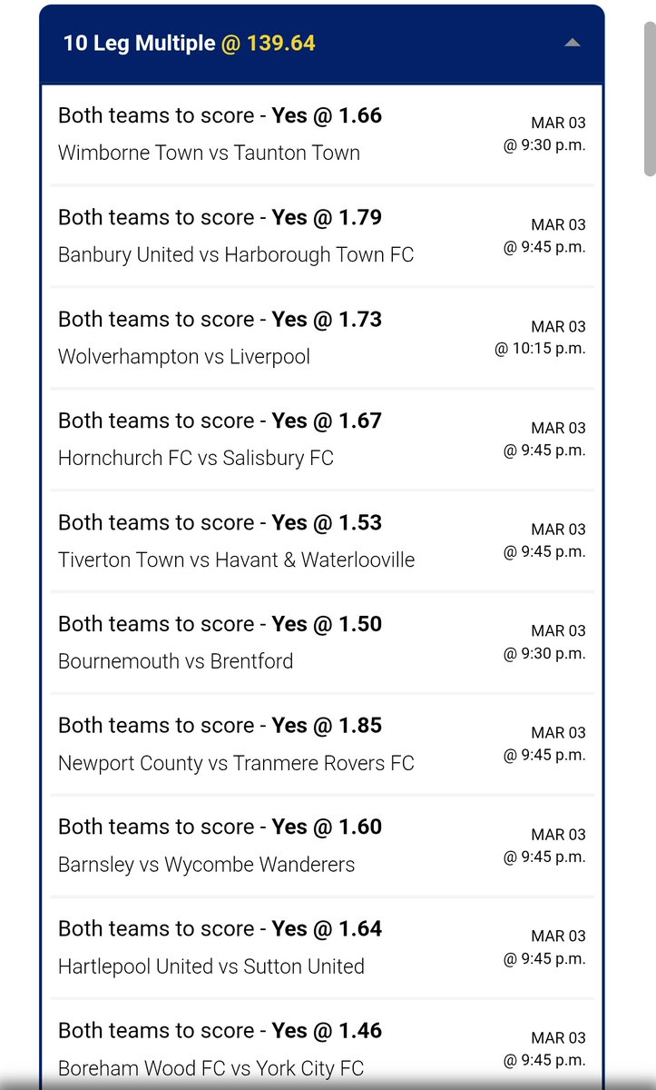 SeongmanKajumba's tweet photo. BOTH TEAMS TO SCORE ⚽⚡ 

⚠️ 100 ODDS

EDIT, RETWEET, PLAY ▶️🔄 
HN83

NOT ON BETJETS ❓
REGISTER NOW  👉 https://t.co/jvsyoxRomC

#BETJETS https://t.co/wA5m9mwyTj