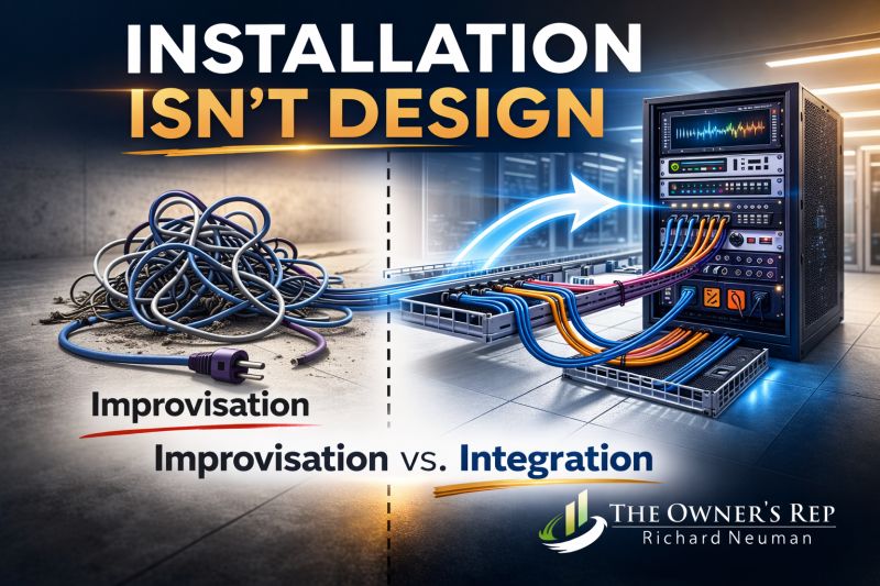 OwnersRepNY's tweet photo. Most buildings are designed before anyone defines the technology infrastructure.

Owners assume IT handled it.
Architects assume requirements were defined.
Integrators assume infrastructure exists.

Unchecked assumptions create gaps.

By the time construction documents are issued, the failure may already be embedded.

This wasn’t an installation issue.

It was a sequencing failure.

𝗤𝘂𝗲𝘀𝘁𝗶𝗼𝗻 𝗳𝗼𝗿 𝘁𝗵𝗲 𝗳𝗶𝗲𝗹𝗱: 𝗛𝗮𝘃𝗲 𝘆𝗼𝘂 𝘀𝗲𝗲𝗻 𝘁𝗲𝗰𝗵𝗻𝗼𝗹𝗼𝗴𝘆 𝗶𝗻𝗳𝗿𝗮𝘀𝘁𝗿𝘂𝗰𝘁𝘂𝗿𝗲 𝗴𝗮𝗽𝘀 𝗮𝗳𝘁𝗲𝗿 𝗰𝗼𝗻𝘀𝘁𝗿𝘂𝗰𝘁𝗶𝗼𝗻 𝗱𝗼𝗰𝘂𝗺𝗲𝗻𝘁𝘀 𝘄𝗲𝗿𝗲 𝗶𝘀𝘀𝘂𝗲𝗱? 𝗛𝗼𝘄 𝗱𝗶𝗱 𝘁𝗵𝗲 𝗽𝗿𝗼𝗷𝗲𝗰𝘁 𝗿𝗲𝗰𝗼𝘃𝗲𝗿?

Full story at OwnersRepNY:
https://t.co/URalyPVlkG