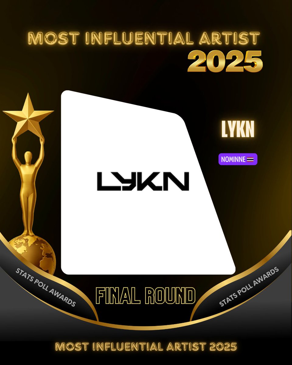 Voting is now Open 

I Vote #LKYN for Most Influential Artist 2025 

X Voting Mechanics 

Follow <a href="/StatsPollAwards/">STATS POLL AWARDS</a>
Like = 100 Votes
RT = 30 Votes
Reply = 20 Votes

Voting Ends March 15, 2026 12:00AM🇰🇷 Korea Standard Time

#StatsPollAwards
#MostInfluentialArtist2025