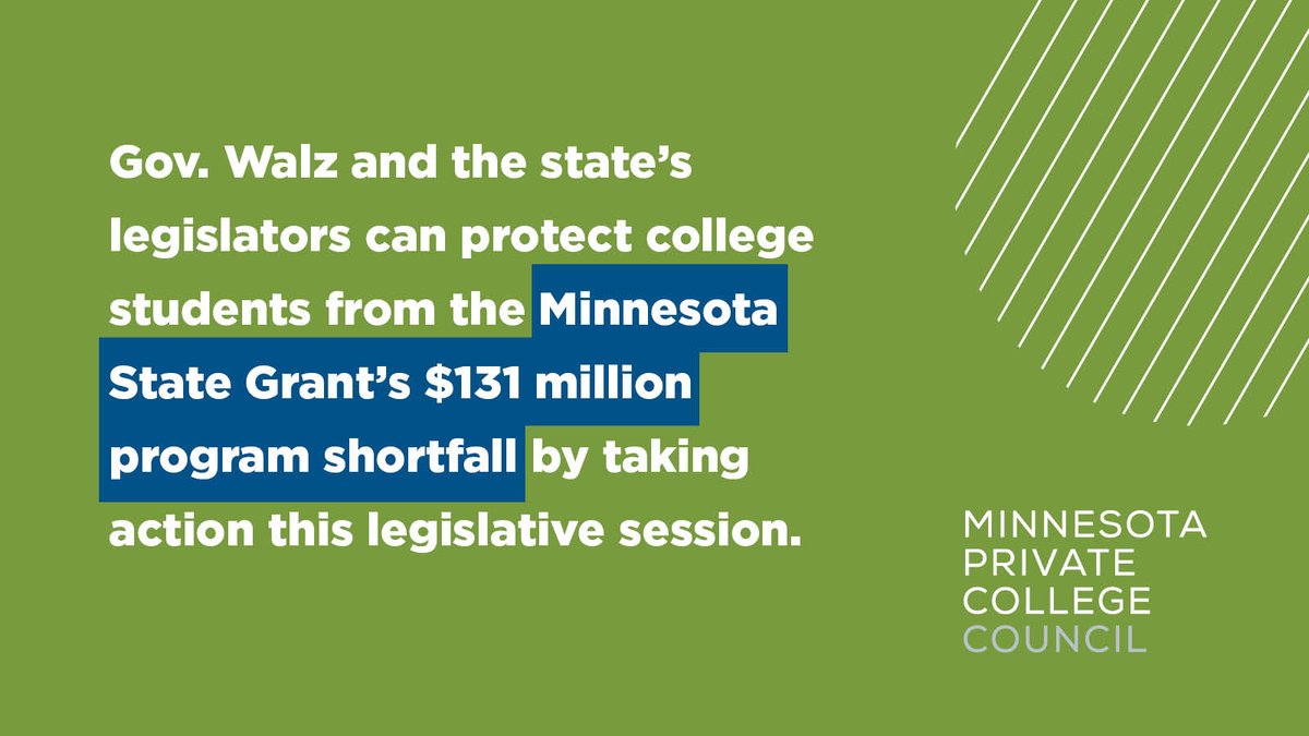 mnprivcolleges's tweet photo. The shortfall needs to be addressed to protect keep Minnesota’s commitment to college students and protect them from cuts. #MnLeg #Minnesota #StudentAid #FinancialAid https://t.co/3sNbWAMwKI