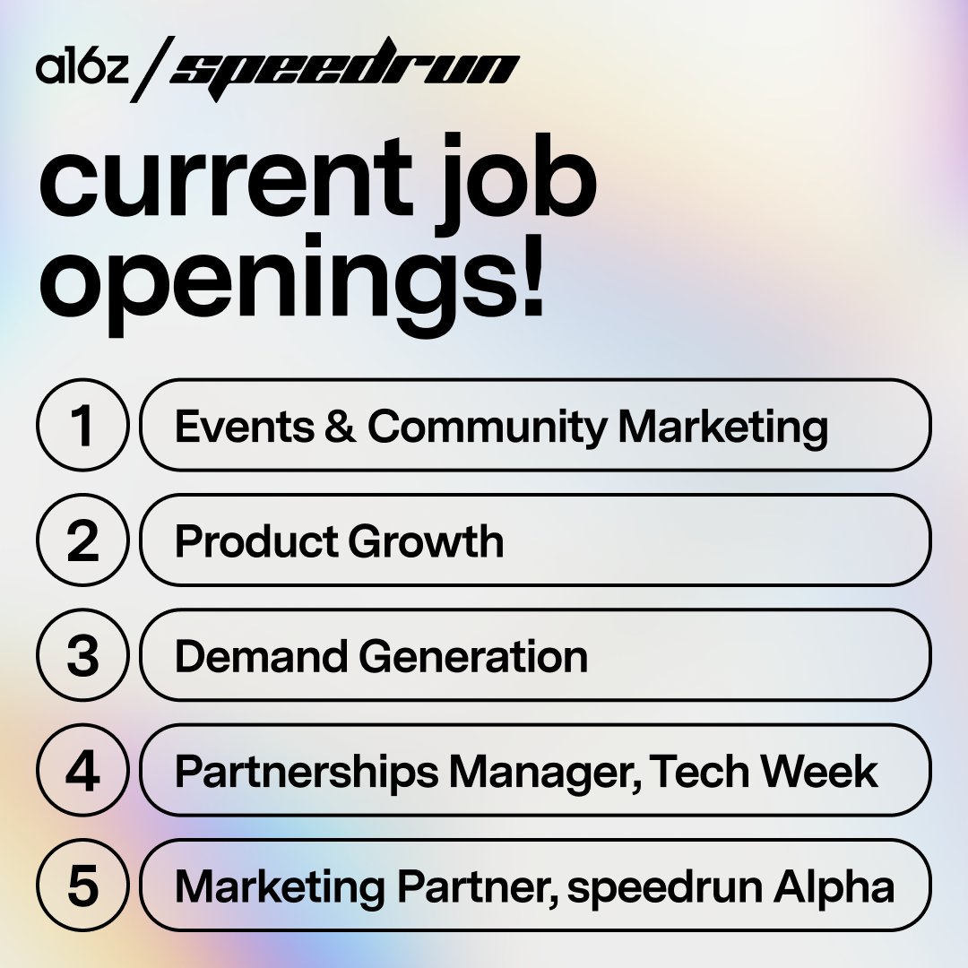 a16z speedrun 🧊 tweet media