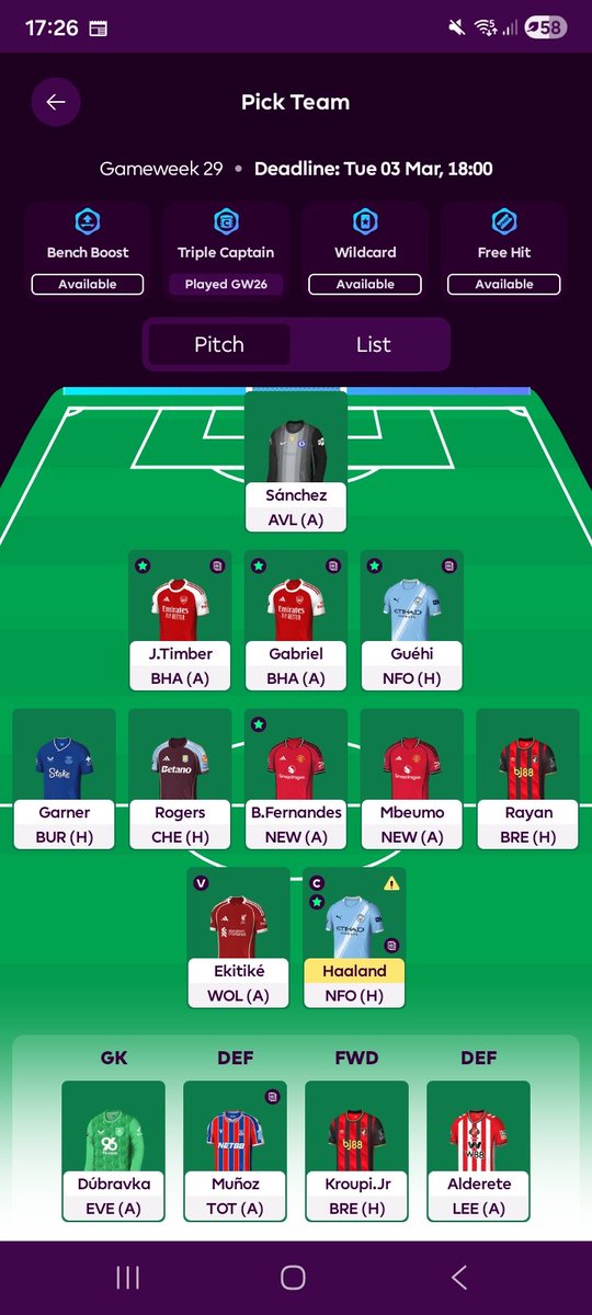 FPL_Sharpe's tweet photo. @Chai_FPL Rolling this week

UTC https://t.co/V33uuFPCtT