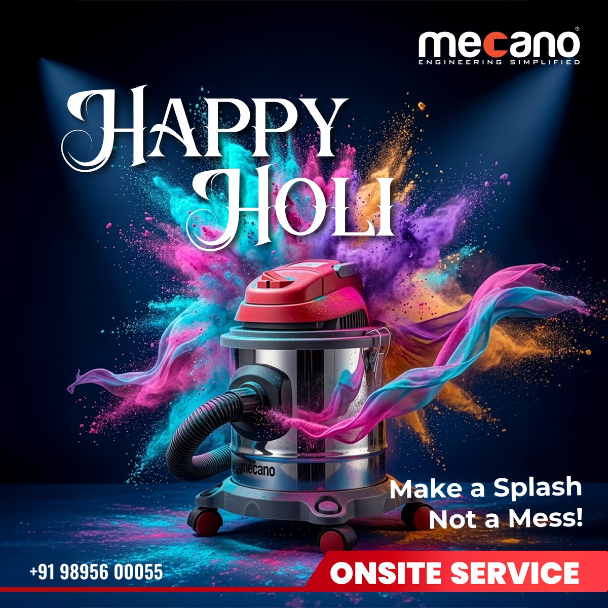 Mecano150's tweet image. Celebrate Holi with Power &amp;amp; Performance 🌈✨

Celebrate a colourful Holi with powerful performance!
Make a splash, not a mess with Mecano — engineered for smart, efficient cleaning.

#Mecano #HappyHoli #MakeASplash #OnsiteService #SmartCleaning #PowerfulPerformance