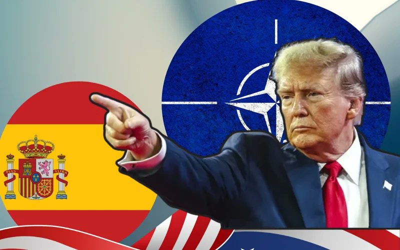 ArchieIntel's tweet photo. JUST IN: 🇺🇸🇪🇸 Trump ends ALL TRADE with Spain for refusing to allow US military to use its bases to attack Iran. https://t.co/FyuA2Gy2VN