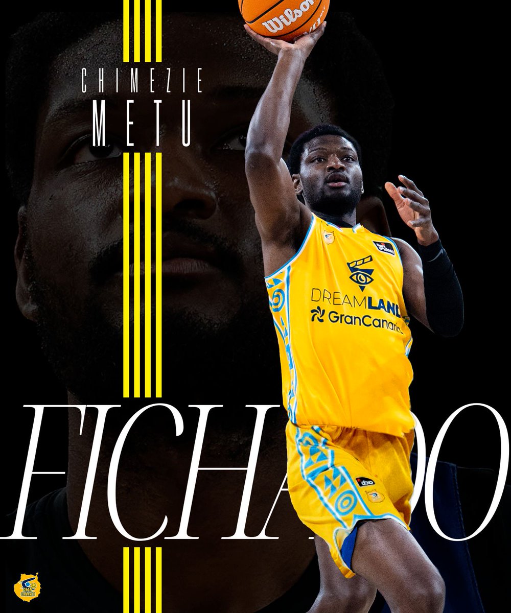 🔐 El Dreamland Gran Canaria suma potencia y talento con Chimezie Metu.

▪ El ala-pívot americano refuerza el juego interior del equipo amarillo con su polivalencia.

➡ cbgrancanaria.net/news/el-dreaml…