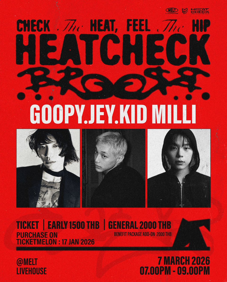 pnddec's tweet photo. แจกบัตร HEATCHECK 2026 ❤️ 
จำนวน  10  รางวัล รางวัลละ 1 ใบ 🎫

💭 โควตทวิต ท่อนเพลงของศิลปินที่ชอบในงานนี้
และ ติด #HEATCHECKbkk #Hottiespartybkk #CheckTheHeatFeelTheHip 
🩷 พร้อมติดตามทวิต Hotties Party BKK 🪽

👀⏰ ประกาศผลวันที่ 5 มีนาคม 2569 เวลา 22:00 น. ค่ะ https://t.co/AWgqY5IWVv
