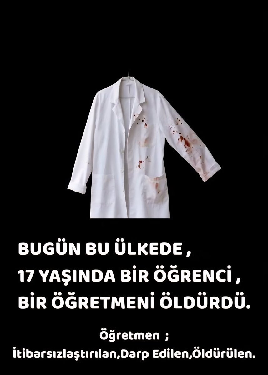 Ben bir öğretmenim. 
Sınıfa girerken tek kaygım ders olmalı. 
Ama ben her gün "Aman bir şey demeyeyim de öğrenci bana takmasın" korkusu ile sınıfa giriyorum.
 Bu korku normal değil. 
Kaç öğretmeni daha şiddet kurbanı vereceğiz?
#ÖğretmenSahipsizDeğildir