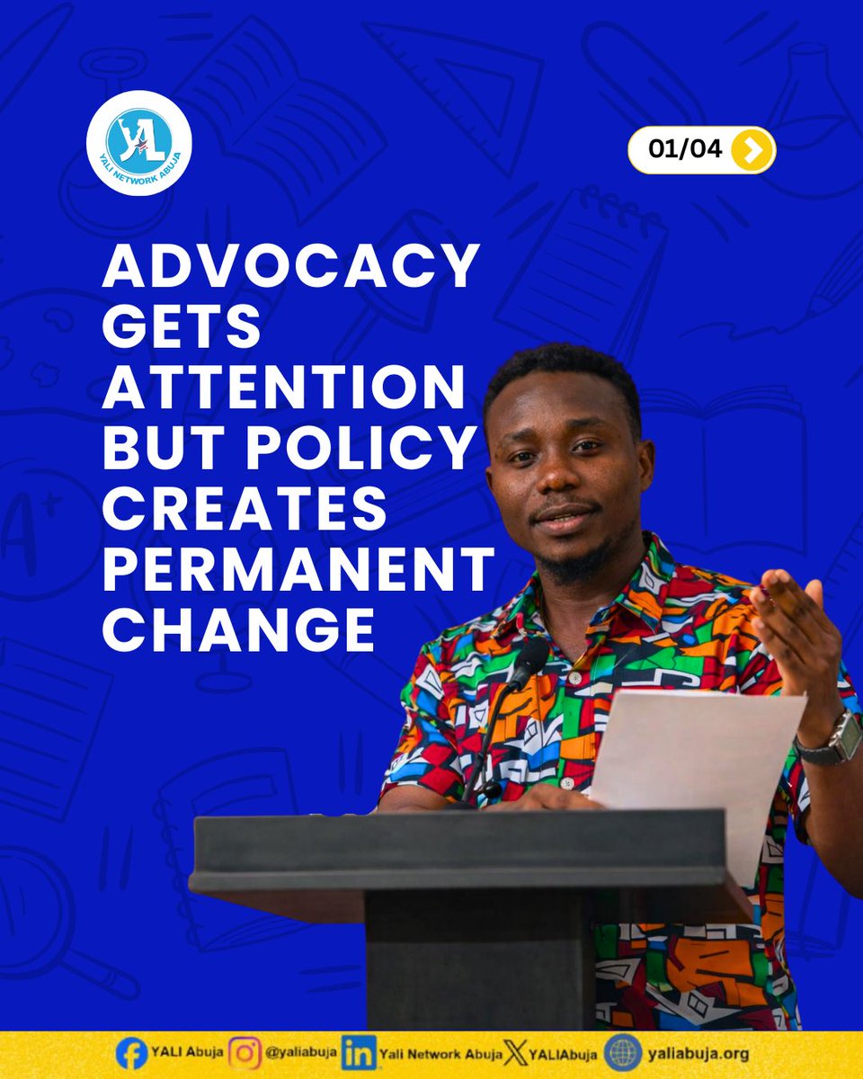 YALIAbuja's tweet photo. Passion for change is a start, but Policy is the language of lasting impact. ๐๏ธ
This month, @YALIAbuja is launching a 3-Week Policy Writing Training to move you from advocacy to action.
#yalinetwork #barrackobama #yaliabuja #policymakers https://t.co/XjC2lCtMx0