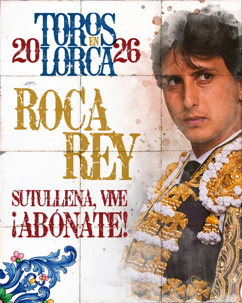 La primera figura del toreo <a href="/RocaRey/">Andrés Roca Rey</a> se presenta en #Sutullena el 4 de abril. Un figuron del toreo.

🚨 Ya puedes conseguir tus 𝗔𝗕𝗢𝗡𝗢𝗦 en las Taquillas del Teatro Guerra.

📲🎟 Venta online: bacantix.com/entradas/webfo…

#Unlujodetemporada 
#SutullenaVive