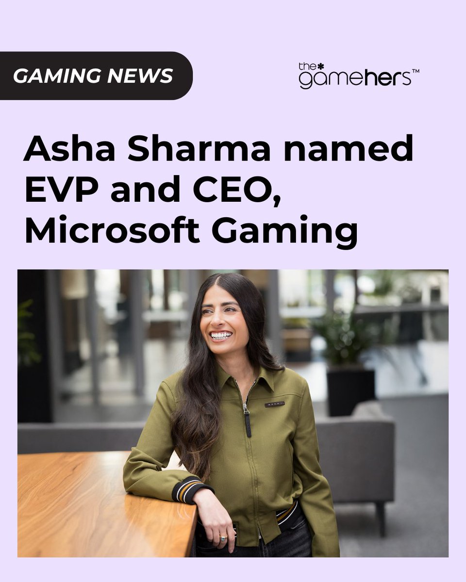thegamehers's tweet photo. A woman is now CEO of Microsoft Gaming. ๐ Asha Sharma just took the helm of Xbox โ 40+ studios, 500M monthly users. Her first message: no "soulless AI slop." She said that. ๐ This is what representation looks like. #AshaSharma #WomenInGaming #theGamehers #WomensHistoryMonth https://t.co/6kBzS5PfvF