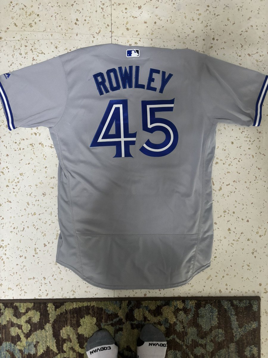 This game used (9/30/17) jersey arrived today for my collection. Chris Rowley is the first graduate of <a href="/WestPoint_USMA/">U.S. Military Academy at West Point</a> to play in the MLB. Hoping to meet him at the <a href="/baseballhall/">National Baseball Hall of Fame and Museum ⚾</a> on 5/23 to ask in autograph the jersey for my collection. Being a veteran myself.