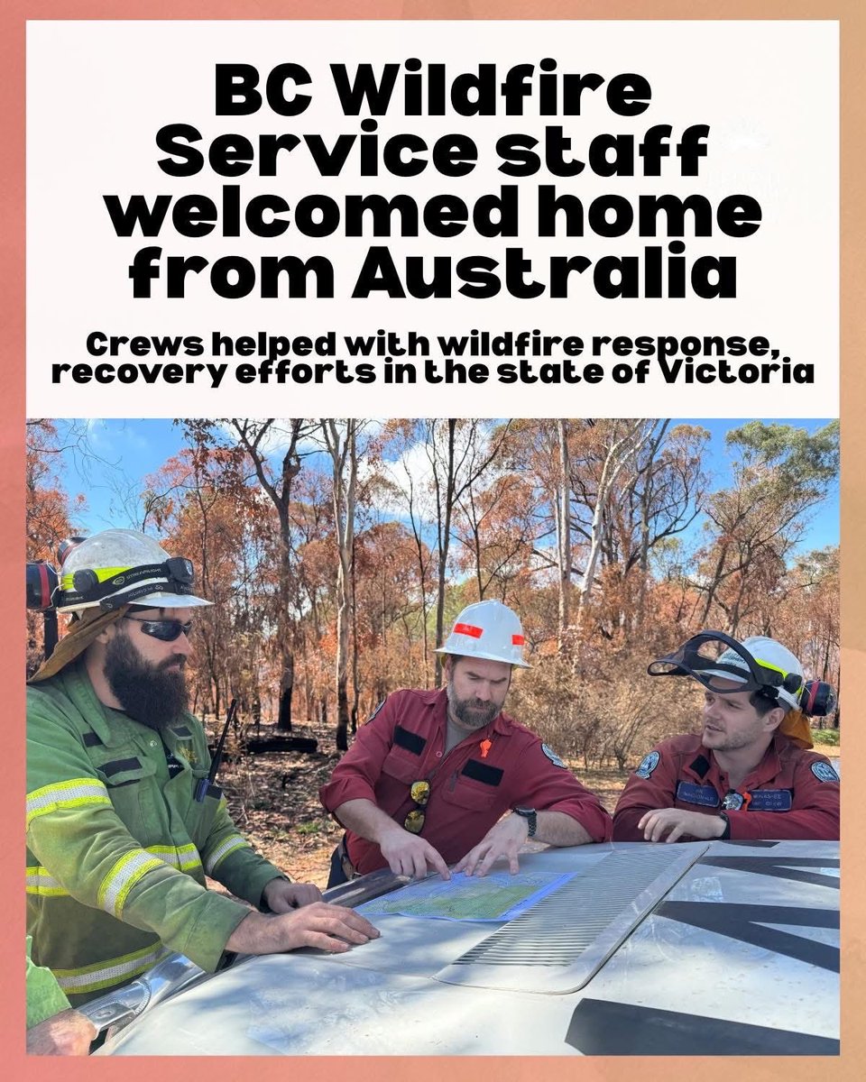 rparmar_BC's tweet photo. Our world-class BC Wildfire Service has once again stepped up on the global stage.

As we prepare for the 2026 wildfire season, our BCWS crews consistently demonstrate exceptional skills, courage and professionalism wherever they’re called to serve.

Welcome home team!

#BCWS https://t.co/0sCWioEB61