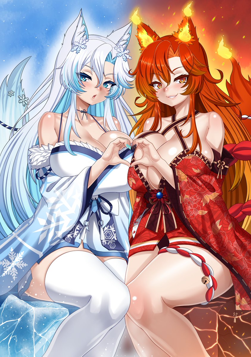 We made a cute little artwork of SmugAlana
We couldn't decide if we should go with Fire or Ice, so we went with both X3

#SmugAlanArt #Vtuber