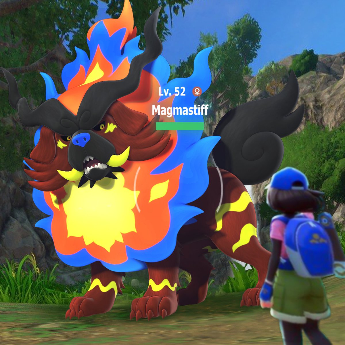 Of course i turned the little Pombon into an elder god of the sun 😭 what else could happen
Magmastiff - The Sun Eater Pokémon / Pombon last form 
Fire/Dark
(as always, that's a fan concept, not a leak)
#pokemon #PokemonWindsWaves #Pokemon30