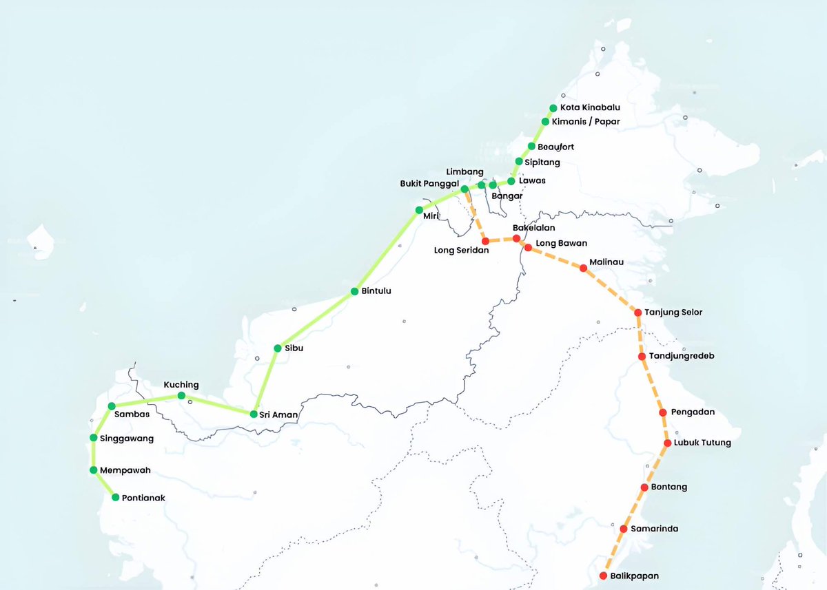 #Sabah #Sarawak Laporan akhir kajian kebolehlaksanaan projek Trans-Borneo Railway dijangka siap pertengahan tahun ini bagi menyokong perancangan pembangunan jangka panjang Sabah dan Sarawak.

evolusibina.com/post/laporan-a…

New Straits Times | BERNAMA