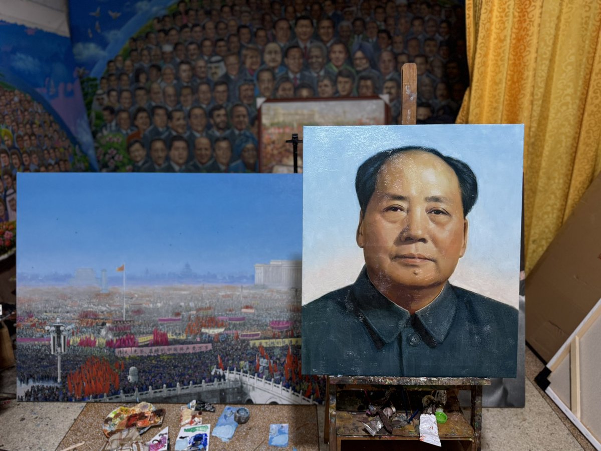 毛泽东60x70cm #art #artwork #artist #oiloncanvas #毛泽东#文化大革命