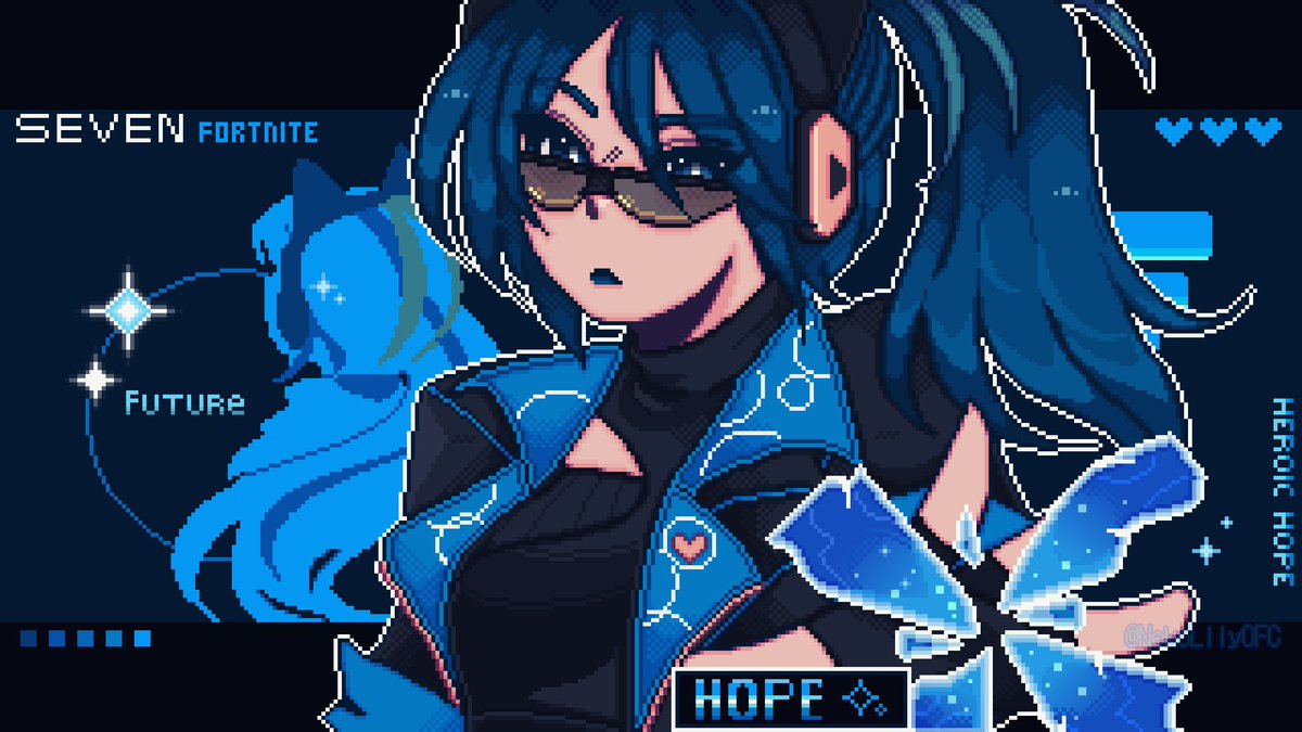Heroic Hope 💙

Hope is there for Fortnite Chapter Seven story as one of the protagonists.
Represent the hope of an bright future🌌

#Fortnite #FortniteArt #fanart