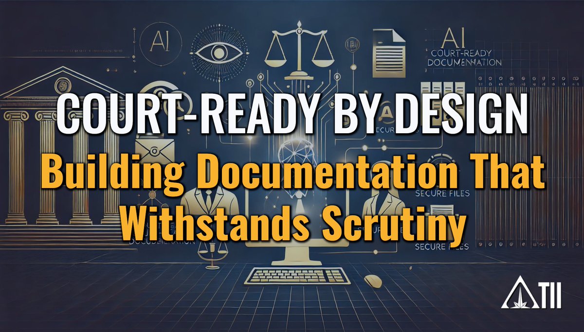 ToddingtonInt's tweet photo. 🔎 Court-ready #documentation is built — not assembled later.

Strong #investigations show:

📌 What was found
📌 How it was preserved
📌 How conclusions were reached

If it can’t withstand scrutiny, it isn’t defensible.

👉Read more: https://t.co/on8vP9s7KI https://t.co/4VWO7HMfg3