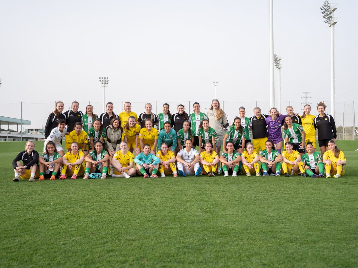 RealBetisFem's tweet photo. 💚🫱🏼‍🫲🏻🟡

Gracias, @Glimt, por este gran encuentro 👌🏼 ¡Os deseamos lo mejor en la @Kvinnefotball1! 

#RealBetisBodøGlimt #BetisFéminas