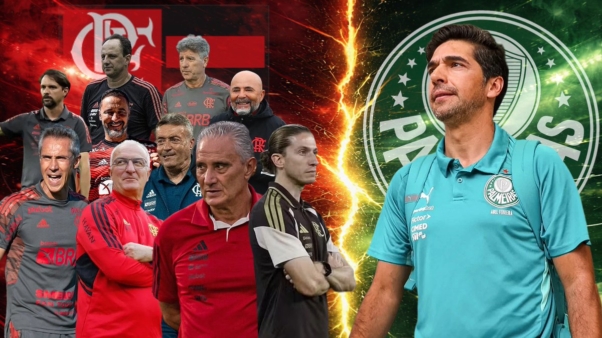 Nós últimos 1944 dias:
- Flamengo: 10 técnicos
- Palmeiras: 1 técnico

Diferença clara de filosofias