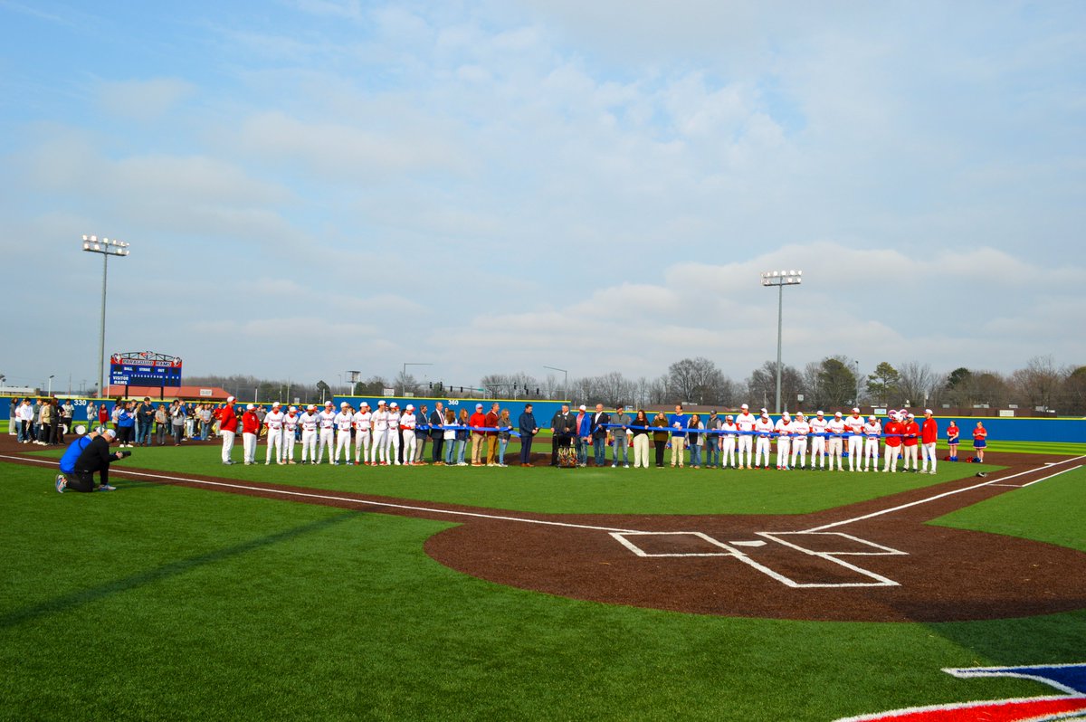 PgouldChamber's tweet photo. The Paragould Rams celebrated a milestone yesterday as they cut the ribbon on their new baseball and softball complex, joined by both teams and community leaders for a special ceremony honoring the future of Rams athletics. https://t.co/HnYbNvXPfZ