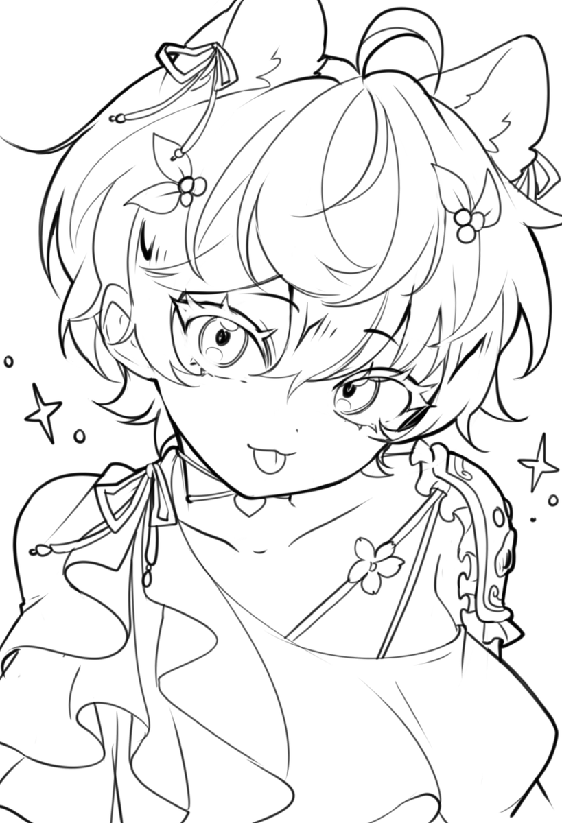 Fleesveon555's tweet photo. Blep never goes old 🐯 WIP! https://t.co/408PrIfI7b