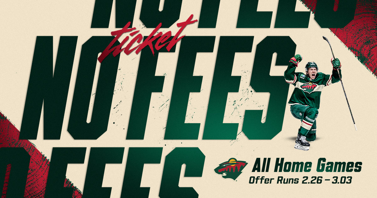 bringmethenews's tweet image. NO FEES. JUST HOCKEY. Lock in your tickets now to remaining Minnesota Wild home games before March 3 and SKIP THE FEES! #ad #twincities 

bit.ly/46sRbH6