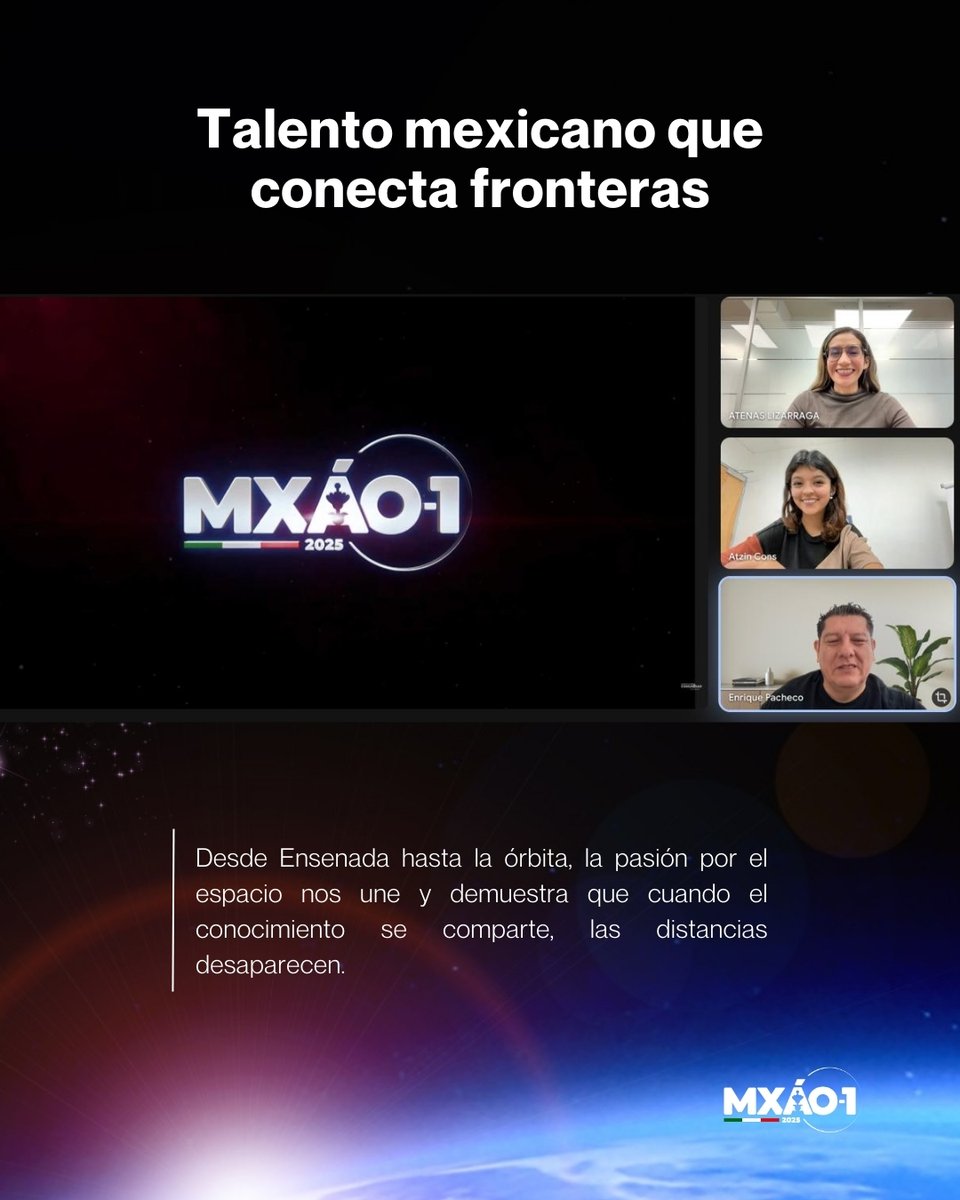 mxao_1's tweet photo. Desde Ensenada, y demostrando que la distancia no es un obstáculo cuando se comparte la pasión por el espacio, nos acompañó de manera virtual Atzin Constantino, ingeniera aeroespacial por la UABC y con maestría en satélites en Samara, Rusia. https://t.co/A9Hm33BwEE