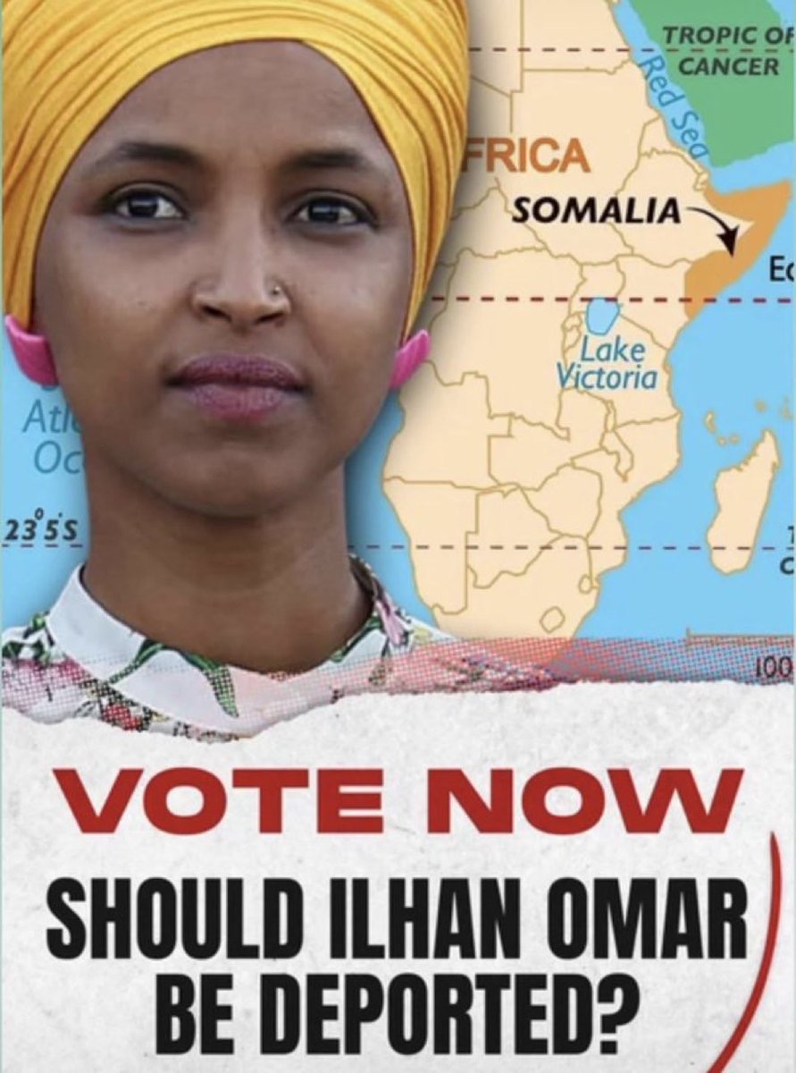 🚨Important:
Should ILHAN OMAR be deported immediately?

a. Yes -I just want her gone. 
b. No 
c. No - throw her in Jail for all of her crimes, denaturalize her, then deport her when her prison sentences are over.
