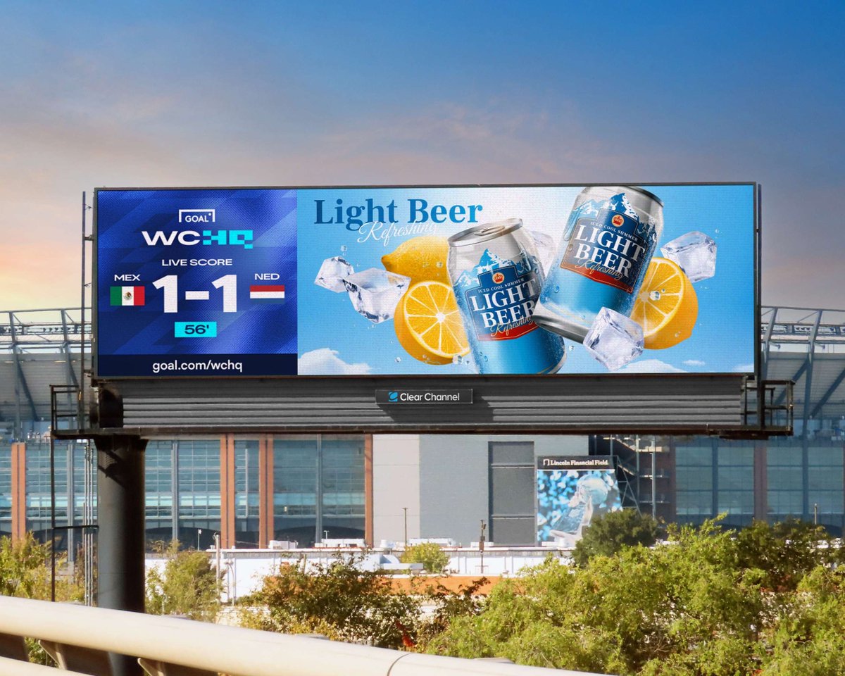 CCOutdoorNA's tweet photo. As the World’s game returns to the U.S., we’re teaming up with @Footballco to bring curated and real-time global soccer content to our digital billboards nationwide, giving brands an opportunity to connect with fans during big tournament moments ⚽

🔗 https://t.co/CpUD0nXnCo https://t.co/PdFpO3nPDv