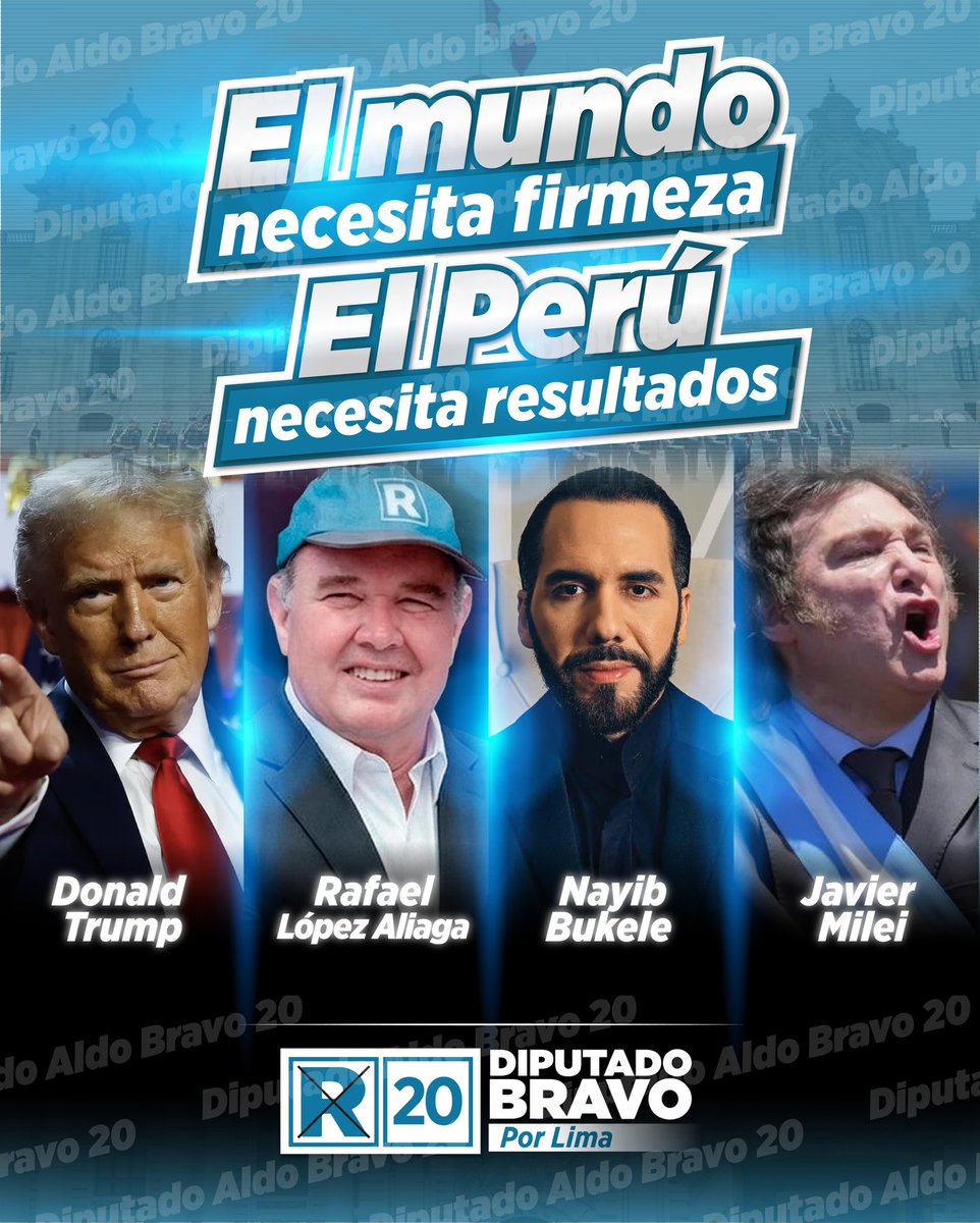☝🏼¡Volveremos a ser el milagro económico de Latinoamérica!

<a href="/rlopezaliaga1/">Rafael López Aliaga</a> es el único con la capacidad de conectar al Perú con líderes de talla mundial. Eso significa dejar atrás la amenaza del comunismo y la corrupción, y recuperar la esperanza de atraer inversión, confianza y