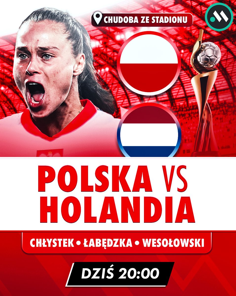 Po pierwszej połowie 🇵🇱 Polki remisują 1:1 z Holandią 🇳🇱

💫 Piotr Chłystek, <a href="/w_labedzka/">Wiktoria Łabędzka</a>, <a href="/PiotrWes/">Piotr Wesołowski</a>
🏟️ <a href="/PatrykChudoba/">Patryk Chudoba</a>

Ze studiem pomeczowym ruszamy od razu po końcowym gwizdku ⤵️