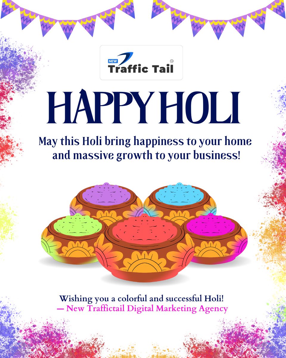 newtraffictail's tweet photo. Adding colors to your brand’s success story! 📷📷 #HappyHoli
#newtt #newtraffictail #digitalmarketingagency https://t.co/zDAoAmvVd0