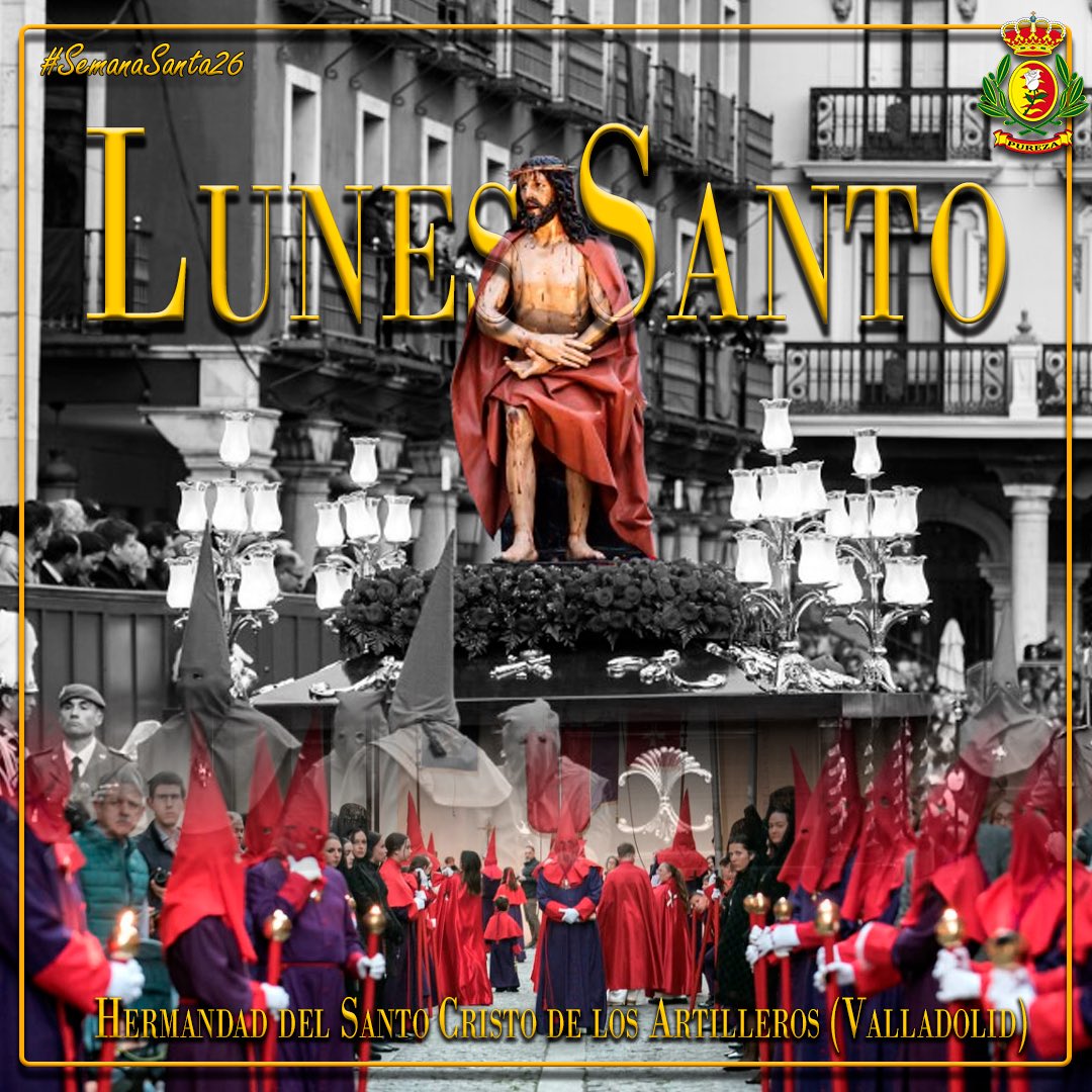 Bandapureza's tweet photo. Anunciamos la renovación de nuestro compromiso con @ArtillerosVa para acompañar al Santo Cristo de la Misión en la tarde del Sábado de Pasión y al Santo Cristo de los Artilleros en la tarde noche del Lunes Santo por las calles de Valladolid.

#suenapureza26 🥁🎺 https://t.co/JceKwSzJTp