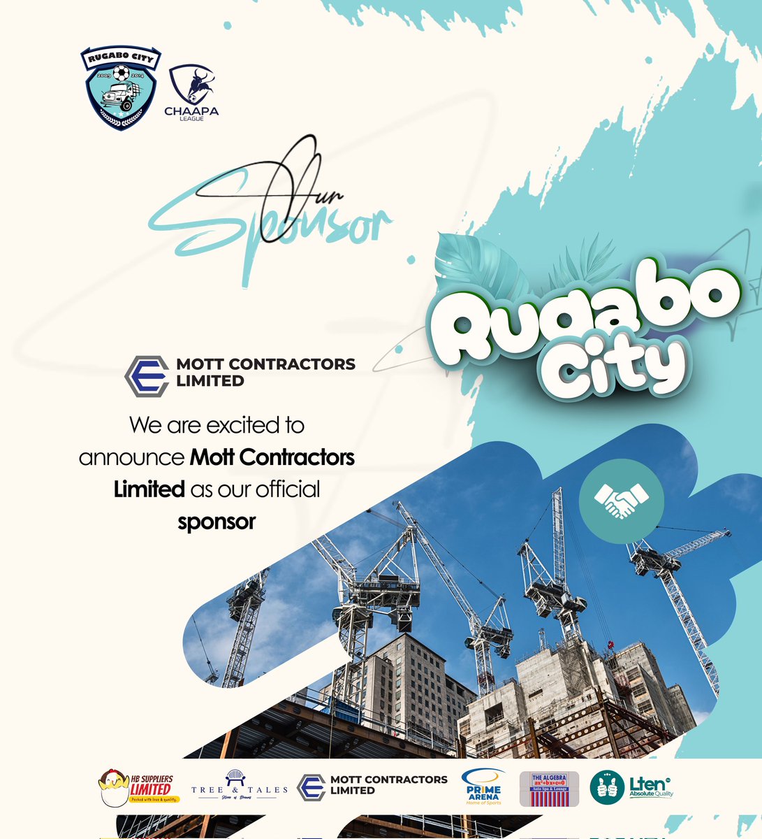 RUGABOFC1's tweet photo. Extending our sincere appreciation to our long standing partner #Tree&amp;Tales for furnishing the city  with stability &amp; class! Now, we are building for the feature. Welcome the newest builders of the Rugabo legacy, #MottsConstructionLtd 
#BackToTheKraal https://t.co/pgsb4oj5WD