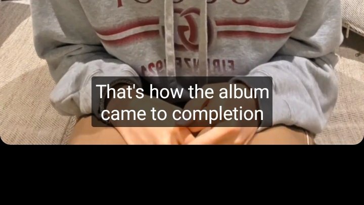 So it was really a spoiler for the album.