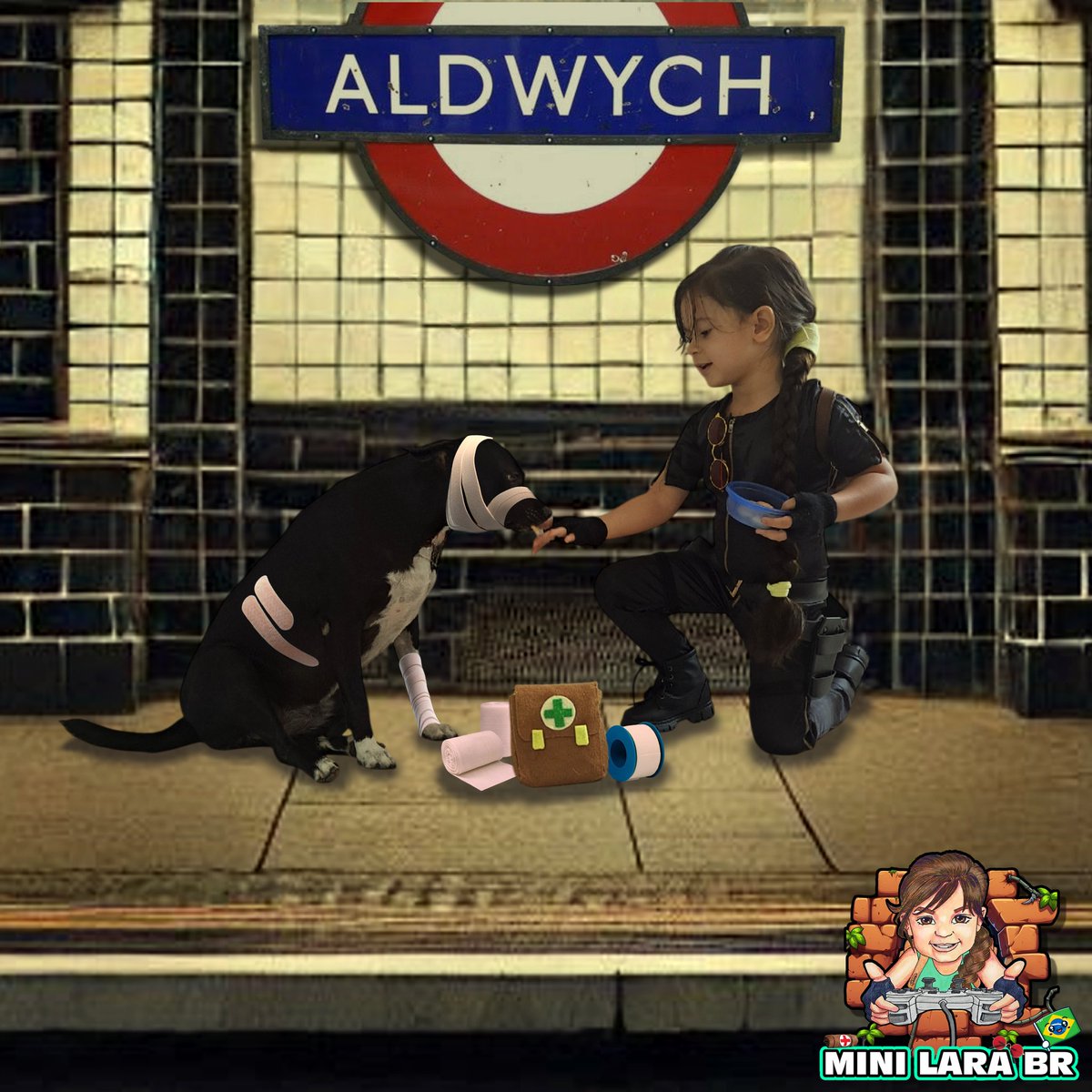 thyagobecker's tweet photo. @tombraider My daughter Lara and our Pet Alice on another adventure in London, in the retelling of TR3 in the multiverse of cuteness by @minilarabr on the neighboring page. https://t.co/L5uG7SFesj