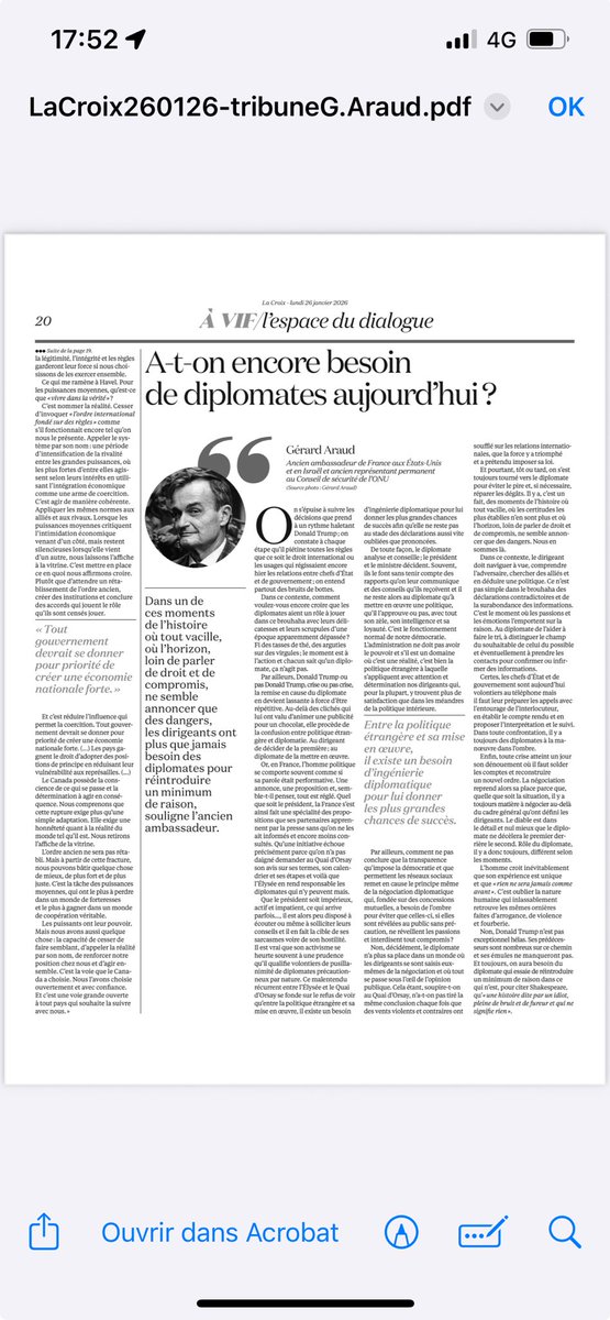 À tout hasard, paru dans la Croix…